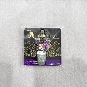 Limited Ed. Tokidoki X Coffee Bean Cactus Friend in Coffee Bean Mug Enamel Pin